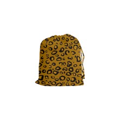 Golden Leopard Drawstring Pouches (xs)  by DreamCanvas