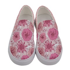 Light Pink Anemone Florals Women s Canvas Slip Ons