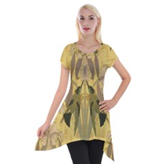 Art Nouveau Short Sleeve Side Drop Tunic by NouveauDesign