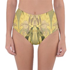 Art Nouveau Reversible High-waist Bikini Bottoms