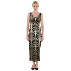 Art Deco Fitted Maxi Dress by NouveauDesign