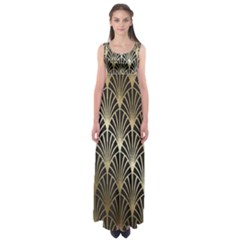 Art Deco Empire Waist Maxi Dress by NouveauDesign