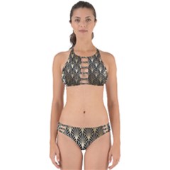 Art Deco Perfectly Cut Out Bikini Set