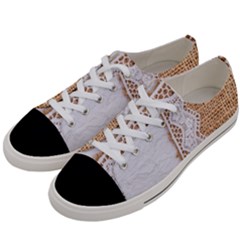 Parchement,lace And Burlap Women s Low Top Canvas Sneakers