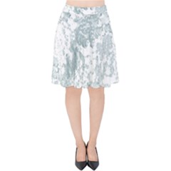 Countryblueandwhite Velvet High Waist Skirt