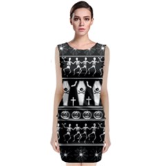 Halloween Pattern Classic Sleeveless Midi Dress by ValentinaDesign