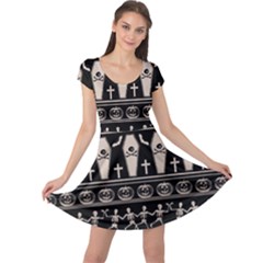 Halloween Pattern Cap Sleeve Dress by ValentinaDesign