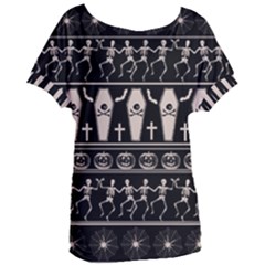 Halloween Pattern Women s Oversized Tee