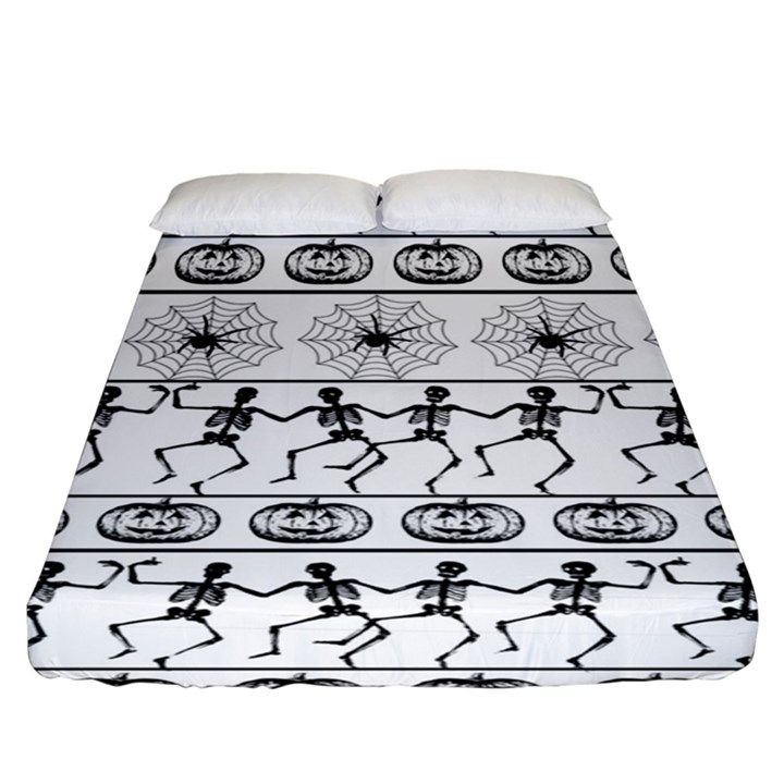 Halloween pattern Fitted Sheet (King Size)