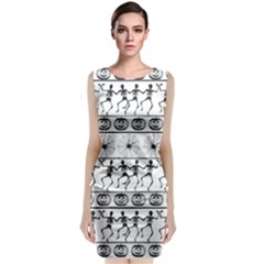 Halloween Pattern Classic Sleeveless Midi Dress by ValentinaDesign