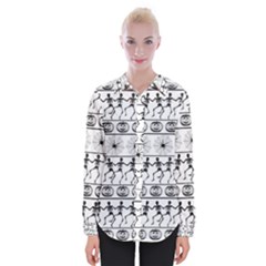 Halloween Pattern Womens Long Sleeve Shirt