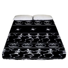 Halloween Pattern Fitted Sheet (king Size) by ValentinaDesign