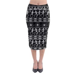 Halloween Pattern Midi Pencil Skirt by ValentinaDesign