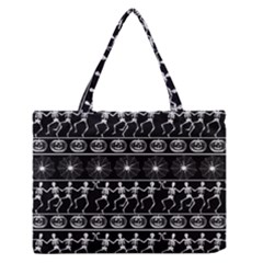 Halloween Pattern Zipper Medium Tote Bag by ValentinaDesign