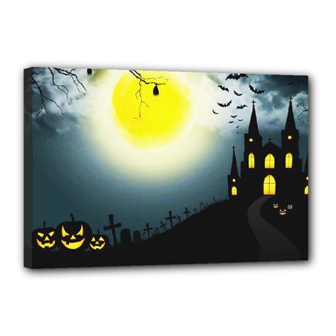 Halloween Landscape Canvas 18  X 12  by ValentinaDesign