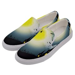 Halloween Landscape Men s Canvas Slip Ons by ValentinaDesign