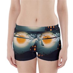 Halloween landscape Boyleg Bikini Wrap Bottoms