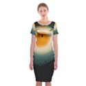 Halloween landscape Classic Short Sleeve Midi Dress View1