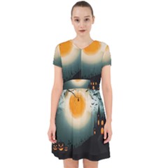 Halloween landscape Adorable in Chiffon Dress