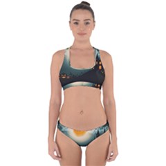 Halloween landscape Cross Back Hipster Bikini Set