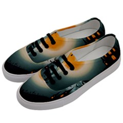 Halloween landscape Men s Classic Low Top Sneakers