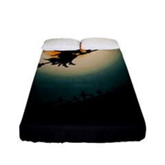 Halloween Landscape Fitted Sheet (full/ Double Size) by ValentinaDesign