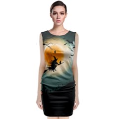 Halloween Landscape Classic Sleeveless Midi Dress by ValentinaDesign