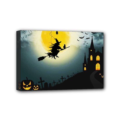 Halloween Landscape Mini Canvas 6  X 4  by ValentinaDesign