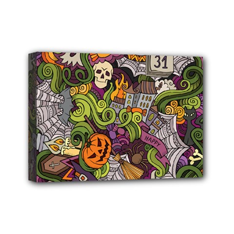 Halloween Pattern Mini Canvas 7  X 5  by ValentinaDesign