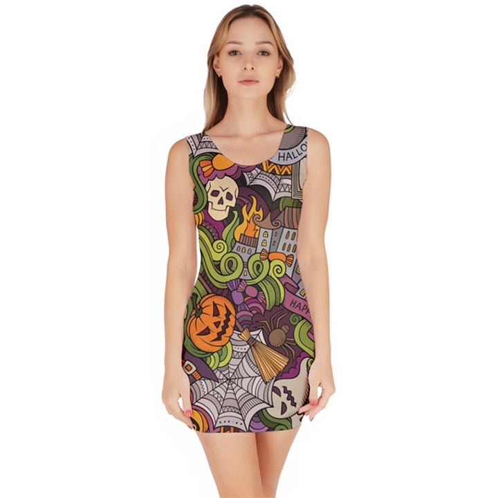 Halloween pattern Bodycon Dress