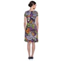 Halloween pattern Short Sleeve Front Wrap Dress View2