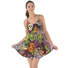 Halloween Pattern Love The Sun Cover Up by ValentinaDesign