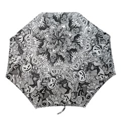 Halloween Pattern Folding Umbrellas by ValentinaDesign