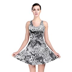 Halloween Pattern Reversible Skater Dress by ValentinaDesign