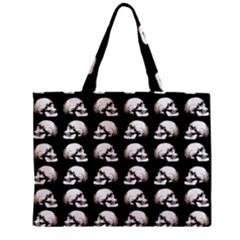 Halloween Skull Pattern Zipper Mini Tote Bag by ValentinaDesign