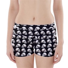 Halloween Skull Pattern Boyleg Bikini Wrap Bottoms by ValentinaDesign