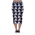 Halloween skull pattern Velvet Midi Pencil Skirt View2