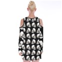 Halloween skull pattern Velvet Long Sleeve Shoulder Cutout Dress View2