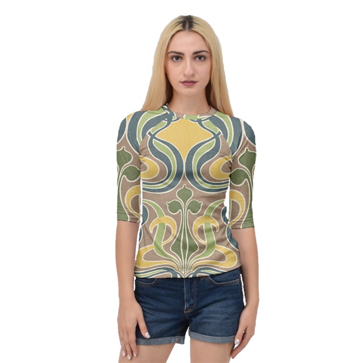 Art Nouveau Quarter Sleeve Raglan Tee