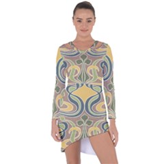 Art Nouveau Asymmetric Cut-out Shift Dress by NouveauDesign