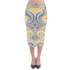 Art Nouveau Velvet Midi Pencil Skirt by NouveauDesign