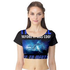 Black Star Trek Tee Short Sleeve Crop Top by GlamourG33k