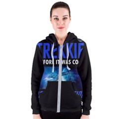 Black Star Trek Tee Women s Zipper Hoodie by GlamourG33k