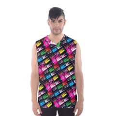 Pattern Colorfulcassettes Icreate Men s Basketball Tank Top by iCreate