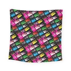 Pattern Colorfulcassettes Icreate Square Tapestry (small) by iCreate