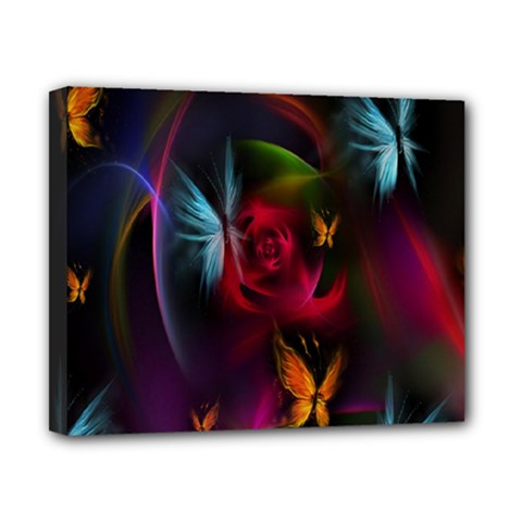 Beautiful Butterflies Rainbow Space Canvas 10  X 8  by Mariart