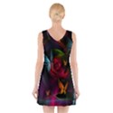 Beautiful Butterflies Rainbow Space V-Neck Sleeveless Skater Dress View2