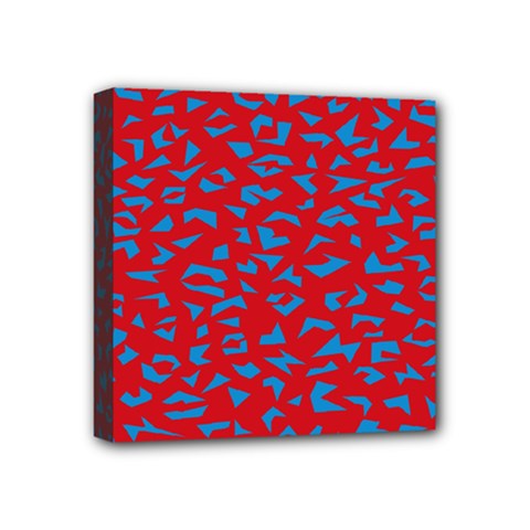 Blue Red Space Galaxy Mini Canvas 4  X 4  by Mariart