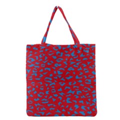 Blue Red Space Galaxy Grocery Tote Bag