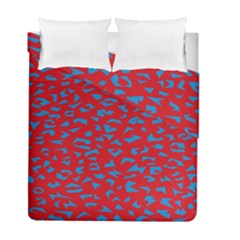 Blue Red Space Galaxy Duvet Cover Double Side (full/ Double Size)